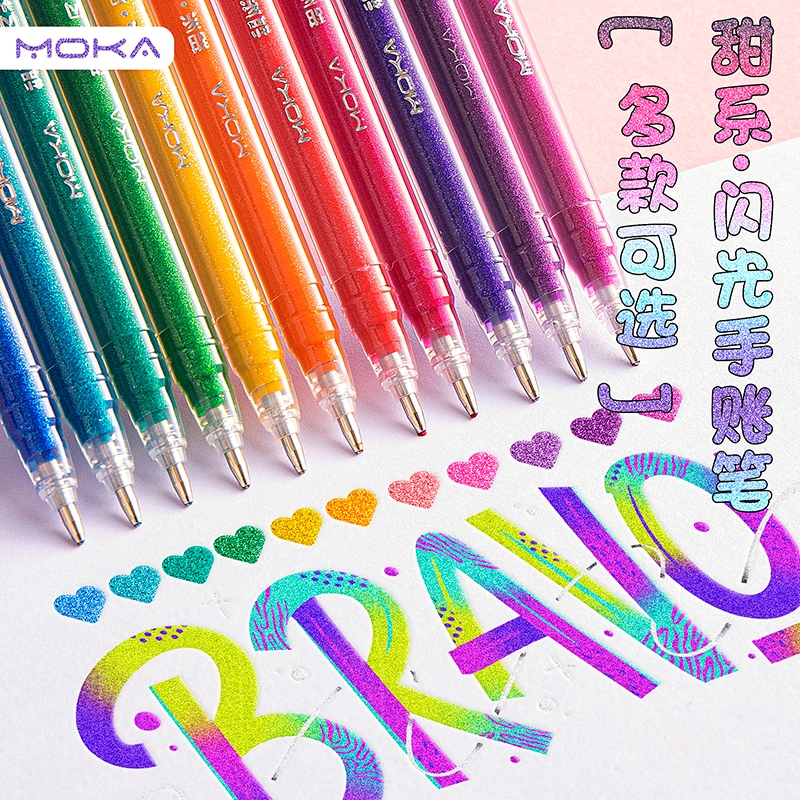 6 แฟลชปากกาบัญชีมือปากกาเรืองแสง Marker ภาพวาดเจลปากกานักเรียนเด ็ ก Key Points สีปากกาเรืองแสง