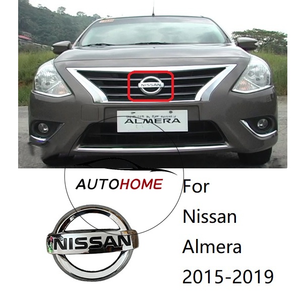 โลโก้ตะแกรงกันชนหน้าคุณภาพ สําหรับ nissan Almera 2015 2016 2017 2018 2019 ตราสัญลักษณ์