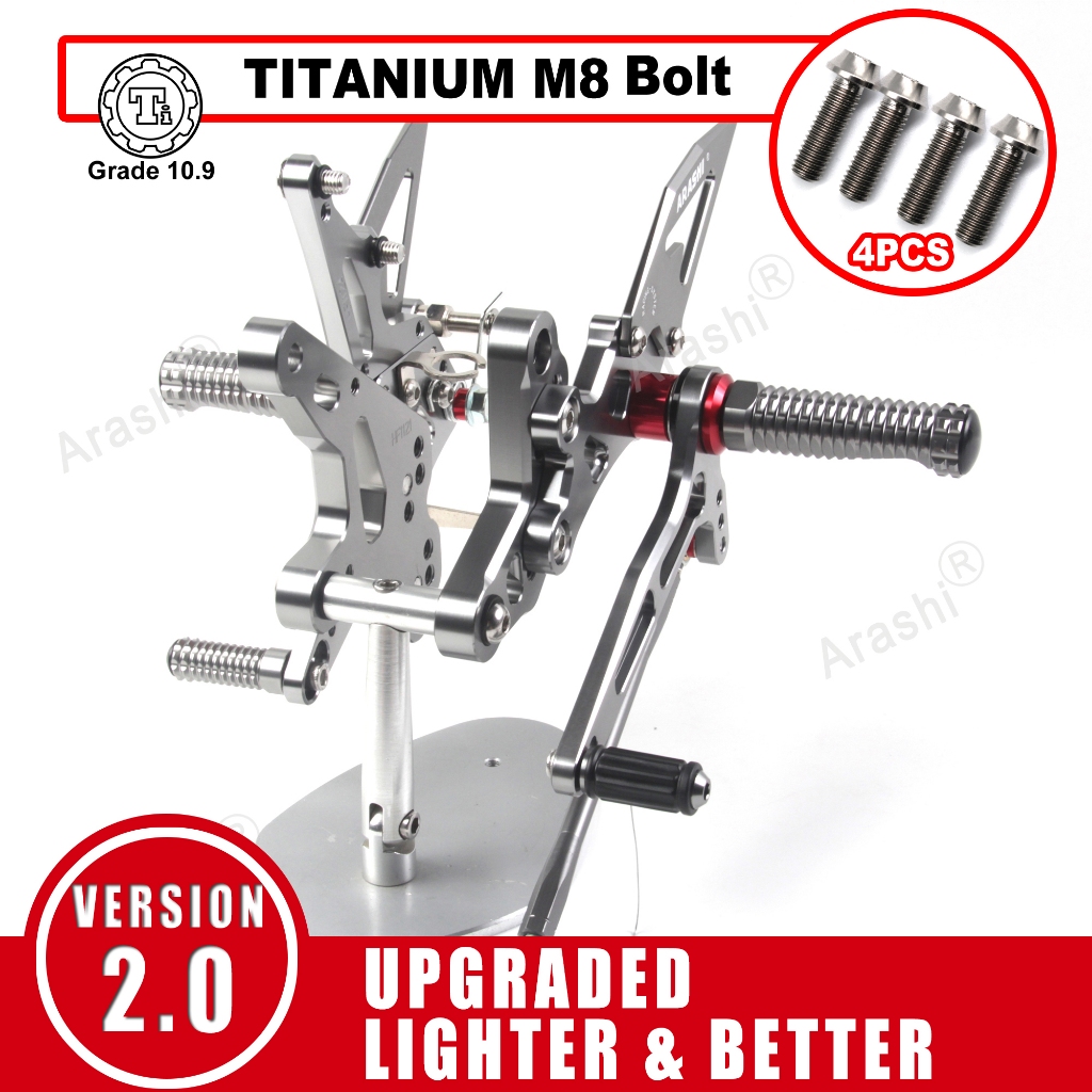 Arashi V2.2 CNC ปรับ Rearset สําหรับ KAWASAKI Ninja 400 Z400 EX400 / ABS / KRT Edition 2018 2019 202