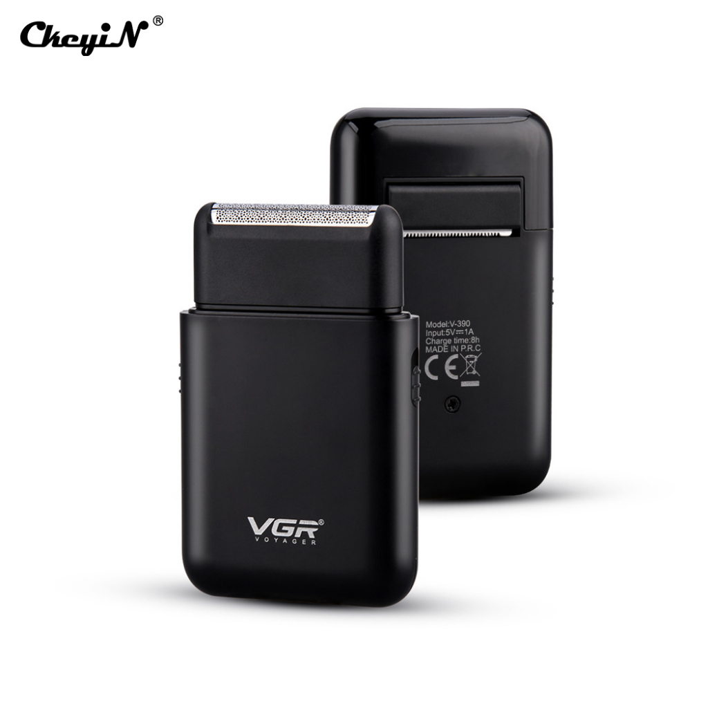 CkeyiN เครื่องโกนหนวดไฟฟ้าใบมีดแฝดลูกสูบเครามีดโกนใบหน้าโกนหนวดสำหรับผู้ชายพร้อมที่กันจอนจอน