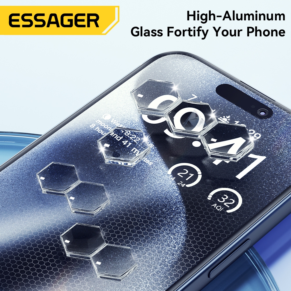 Essager ฟิล ์ มกันรอยแบบเต ็ มหน ้ าจอโปร ่ งใส HD สําหรับ iP 13-15 - รูปที่ 4