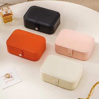 CASEGRACE Travel Jewellery กล่อง PU หนังกล่องเครื่องประดับสําหรับผู้หญิงแบบพกพา Mini Travel Case จอแสดงผล Jewellery กล่องเก็บสําหรับต่างหูแหวนสร้อยคอ