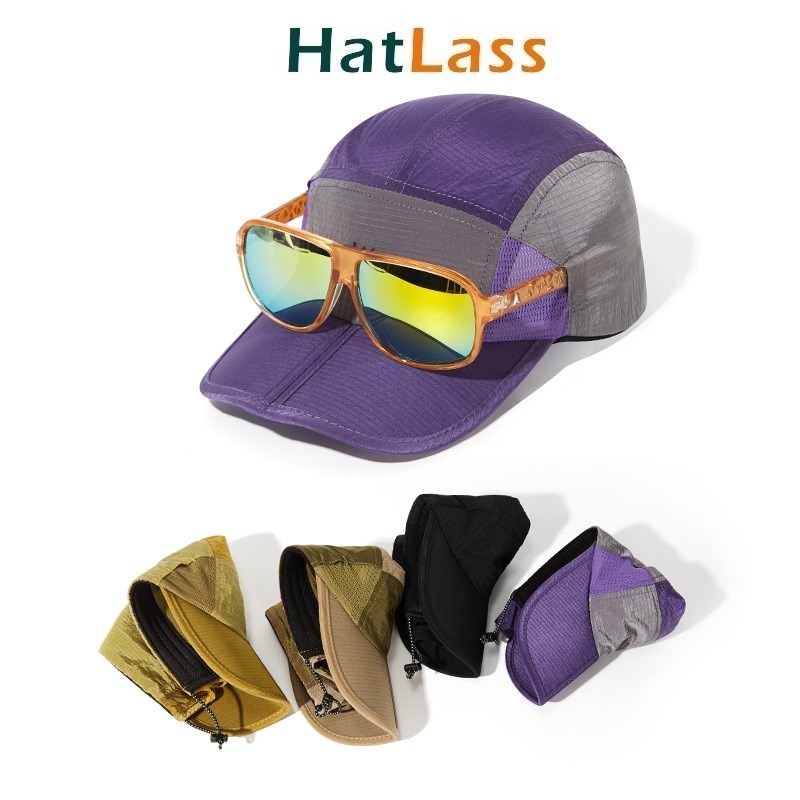 Hatlass Baseball Cap/ Breathable หมวกกีฬากันน ้ ํา Quick-dry แฟชั ่ น 5 แผง Camp หมวกพับแบบพกพา