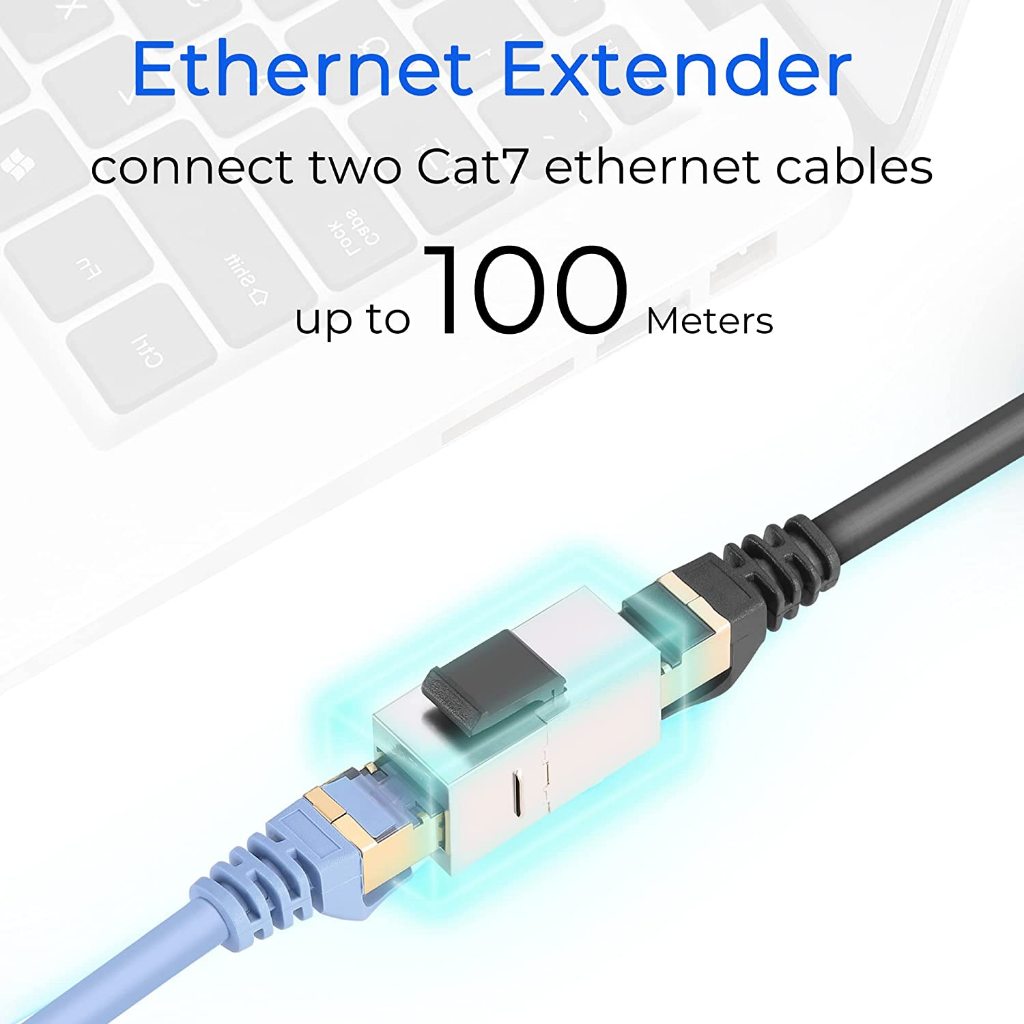 Hoolnx Cat7 RJ45 Coupler Keystone แจ็ค, Cat7 10G หญิง Keystone STP สําหรับผนังแผ่นและแผงแพทช์, Shielded RJ45 แจ็คชุบทองสําหรับ Cat7, Cat6, Cat6A, Cat5e Cabling - รูปที่ 2
