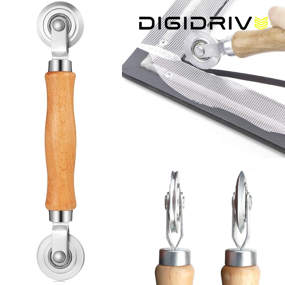 Digidrive เครื่องมือลูกกลิ้งยาง สเตนเลส ทนทาน สําหรับซ่อมแซมหน้าต่าง สําหรับซ่อมแซมหน้าจอประตู Screen Rolling Tool สำหรับติดตั้งหน้าต่างและหน้าจอประตู
