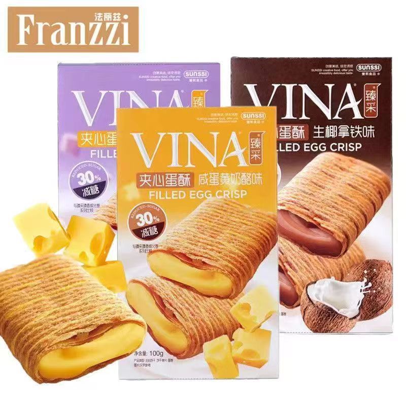 Lora Gourmet F1 Falitz ขนมไข่เค็ม ชีสทาโร่ แซนวิช พรีเมี่ยม 100 กรัม