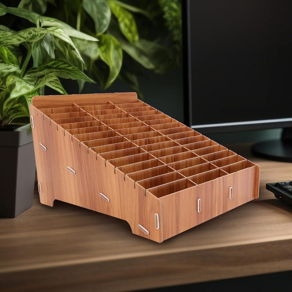 <พร้อมส่ง>  48 ตาราง ใช้ใส่โทรศัพท์มือถือ เครื่องมือช่าง ชั้นไม้อเนกประสงค์ กล่องใส่ปากกา ชั้นใส่เครื่องเขียน ของใช้ คอนโดปากกา ใช้ได้กับทุกยี่ห้อถอดประกอบได้ - รูปที่ 2