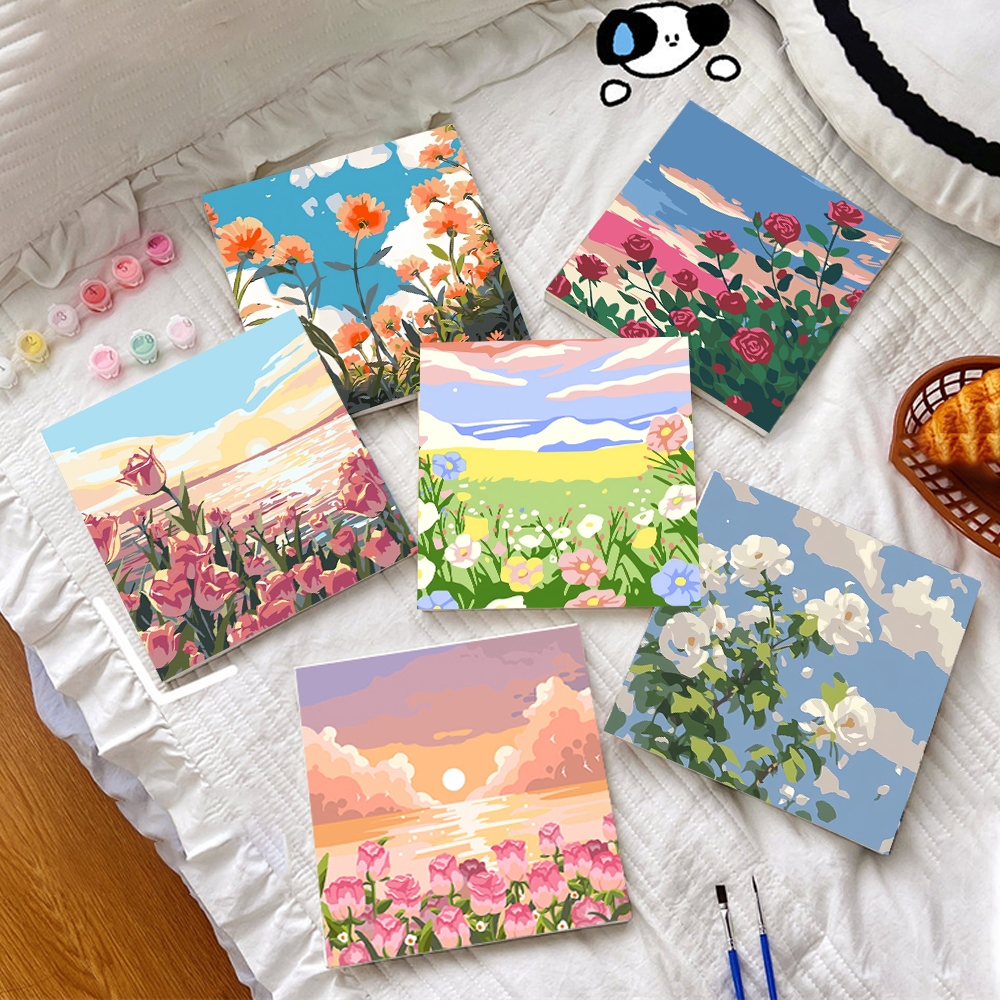 Drofe [มีเฟรม] 20*20 ซม ระบายสีตามตัวเลข ภาพวาดตกแต่งอะคริลิก ของเล่นวาดภาพ ของขวัญเด็ก กระตุ้นจินตนาการ