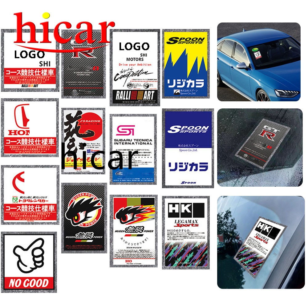 Jdm ช ้ อน HKS STI Ralliart กีฬากระจกรถยนต ์ ไฟฟ ้ าสถิตสไตล ์ ญี ่ ปุ ่ นดัดแปลงสติกเกอร ์
