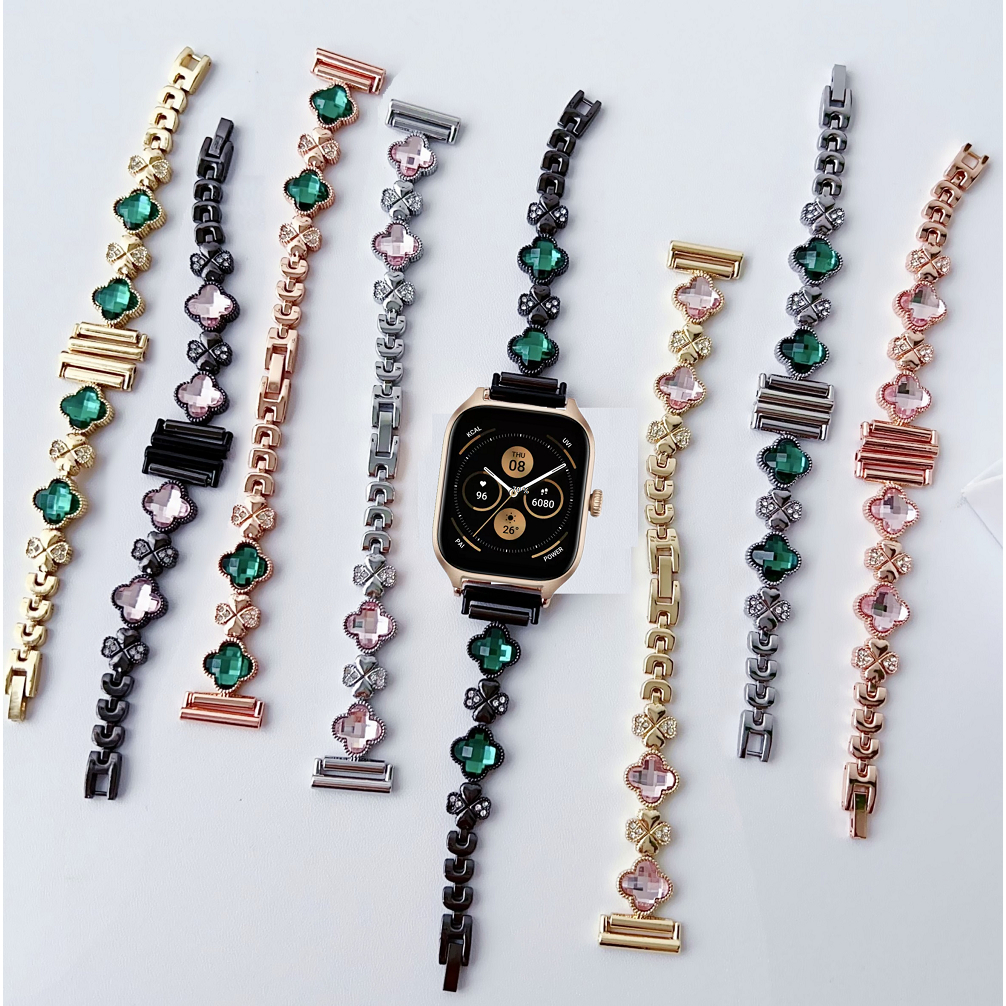 Clover สายเพชรสําหรับ สาย Amazfit Bip 5 Strap / Amazfit Bip 3 / Amazfit GTS 4 mini สาย  Amazfit GTS 
