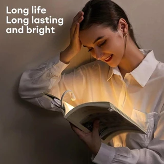 หนังสือถนอมสายตา LED ขนาดเล็กแบบชาร์จไฟได้คลิปไฟกลางคืน 360° ไฟอ่านหนังสือถนอมสายตาปรับระดับได้