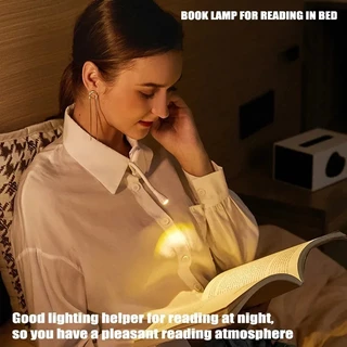 หนังสือถนอมสายตา LED ขนาดเล็กแบบชาร์จไฟได้คลิปไฟกลางคืน 360° ไฟอ่านหนังสือถนอมสายตาปรับระดับได้