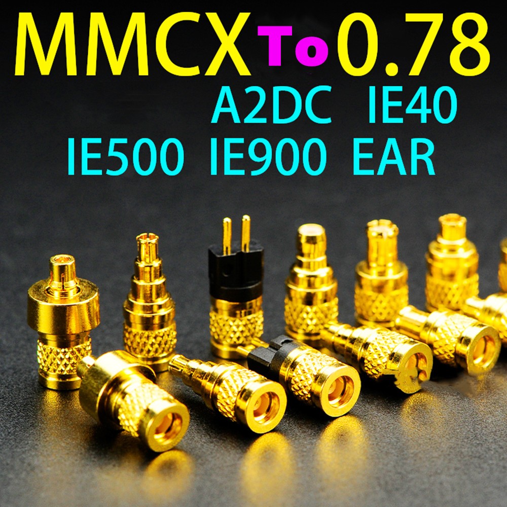 หนึ ่ งคู ่ หญิง MMCX ชาย Metallic IEM Connector Adapter 2Pin 0.78 A2DC IE500 IE900 IE40PRO IPX EAR M9 Mini หูฟังปลั ๊ กอะแดปเตอร ์ สําหรับ Pentaconn Acoustune SENNHEISER WESTON