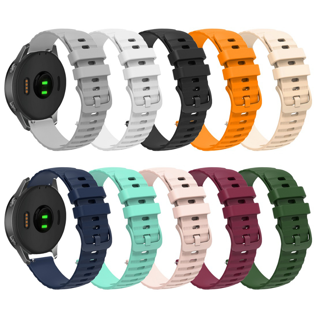 22/20/18mm สายซิลิโคนสําหรับ Garmin Forerunner 265 255 745 Smartwatch Band Forerunner 645 245 165 158 55 265S/255S Soft กีฬาสร ้ อยข ้ อมือ Wave Watchband