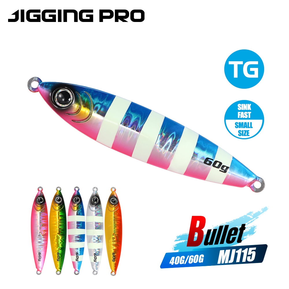 JIGGING PRO 40g 60g ทังสเตน Jig Long Casting Metal Jig Slow Jigging Lure เหยื่อตกปลาน้ําเค็ม