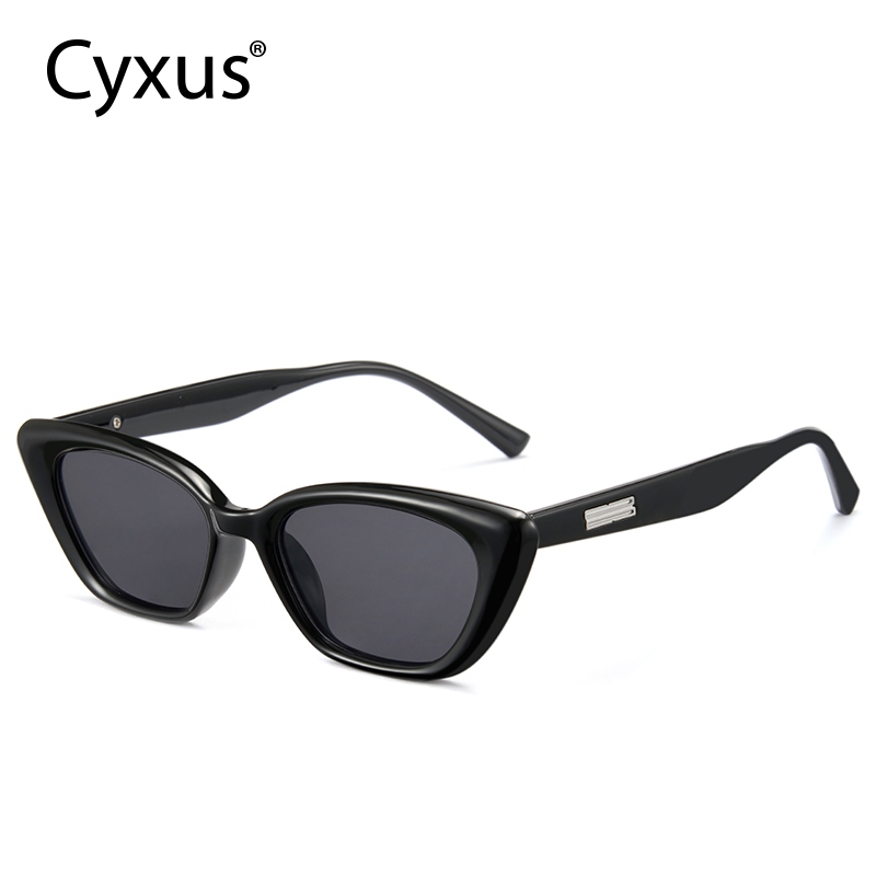Cyxus Non-polarized แว ่ นตากันแดดCat Eyeแคบกรอบกระจกเหลี ่ ยม PC กรอบเลนส ์ AC Outdoor Travel Holidayสําหรับผู ้ หญิงผู ้ ชาย 1146