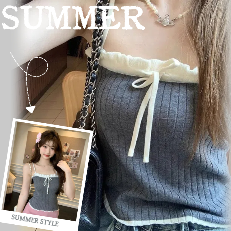 NZN Pure Desire Style Hot Girl Sexy Small Thin Short Knit Top