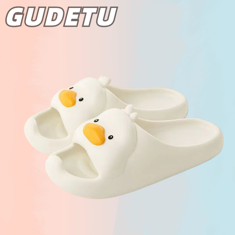 GUDETU รองเท ้ าแตะผู ้ หญิงแฟชั ่ นเกาหลีใหม ่ และรองเท ้ าแตะการ ์ ตูนสบายเป ็ ดน ่ ารักคู ่ ์EVA