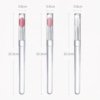 แปรงทาปากนุ ่ มพร ้ อมฝาครอบซิลิโคนหัว Lip Applicator แปรงแต ่ งหน ้ าพร ้ อมฝาปิดริมฝีปากเครื ่ องสําอางผู ้ หญิงความงามแต ่ งหน ้ าเครื ่ องมือ