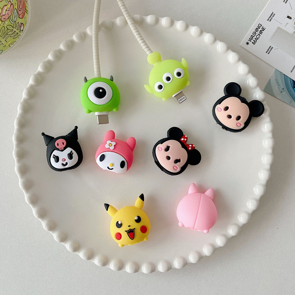 ตัวถนอมสายชาร์จ ลายการ์ตูน สําหรับ i-P Phone/Android