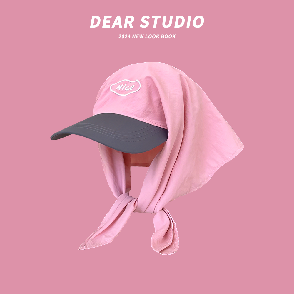 2024 สไตล ์ ใหม ่ ที ่ ไม ่ ซ ้ ํากันสีจับคู ่ สายรัด Quick-Drying หมวกผู ้ หญิงฤดูร ้ อน Breathable Sunshade ครีมกันแดดคอป ้ องกัน Sun หมวก