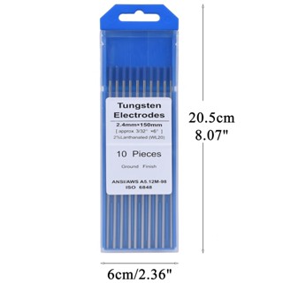 อิเล็กโทรดทังสเตน TIG 150 มม. 6 นิ้ว 1.0 1.6 2.4 3.2 มม. WL2…