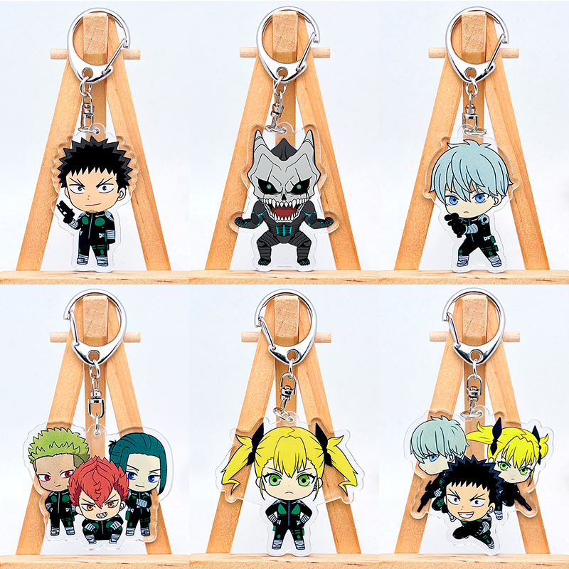 Kaiju No. 8 พวงกุญแจอะคริลิคอะนิเมะอุปกรณ ์ เสริมน ่ ารัก Kafka Hibino จี ้ Kikoru Shinomiya Mina Ashiro พวงกุญแจ