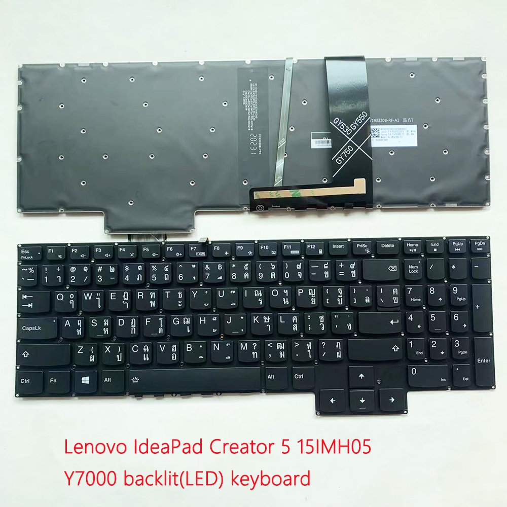 ใหม่ คีย์บอร์ด ภาษาไทย สําหรับ Lenovo IdeaPad Creator 5 15IMH05 Lenovo IdeaPad Gaming 3 15ACH6