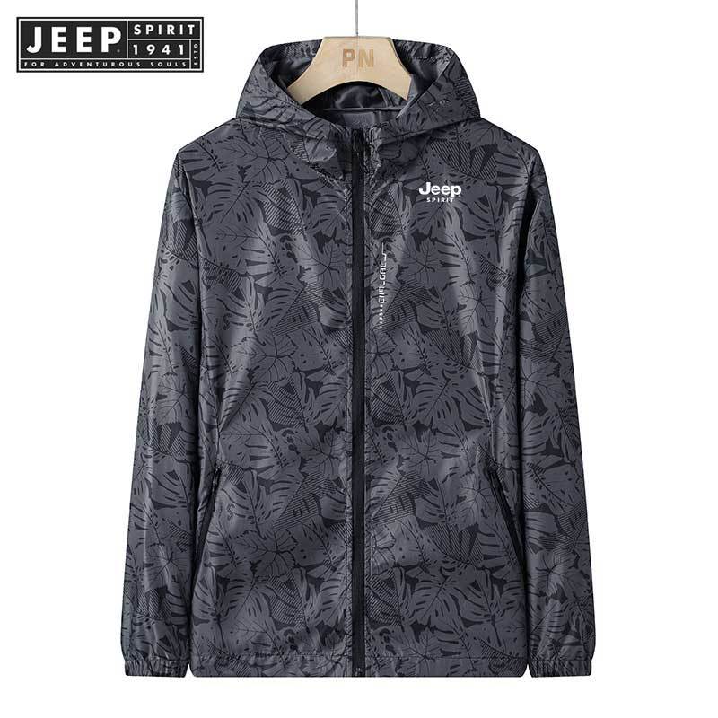 Jeep SPIRIT 1941 ESTD เสื ้ อแจ ็ คเก ็ ตเดินป ่ ากันน ้ ําสําหรับผู ้ ชายและผู ้ หญิงป ้ องกันแสงแดด Windbreaker Camping ปีนเขา Unisex เสื ้ อผ ้ าแบบพกพา – โปรปัง