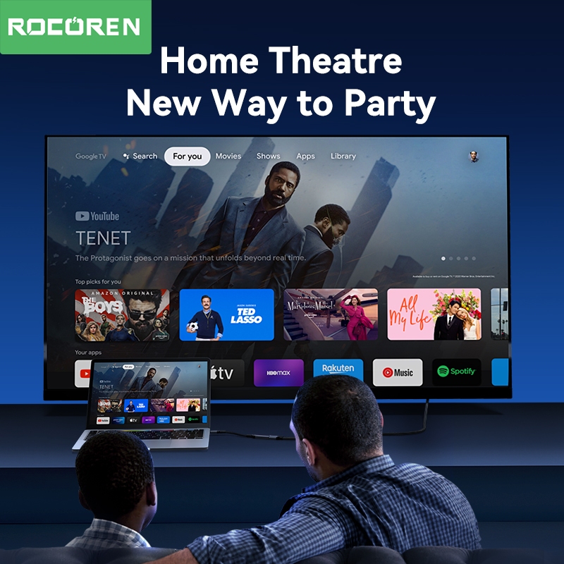 Rocoren ประเภท C ถึง HDMI 2.0 สาย 4K 30Hz ความเร ็ วสูง Type C USB C ถึง HDMI Converter สําหรับโทรศัพท ์ แล ็ ปท ็ อป