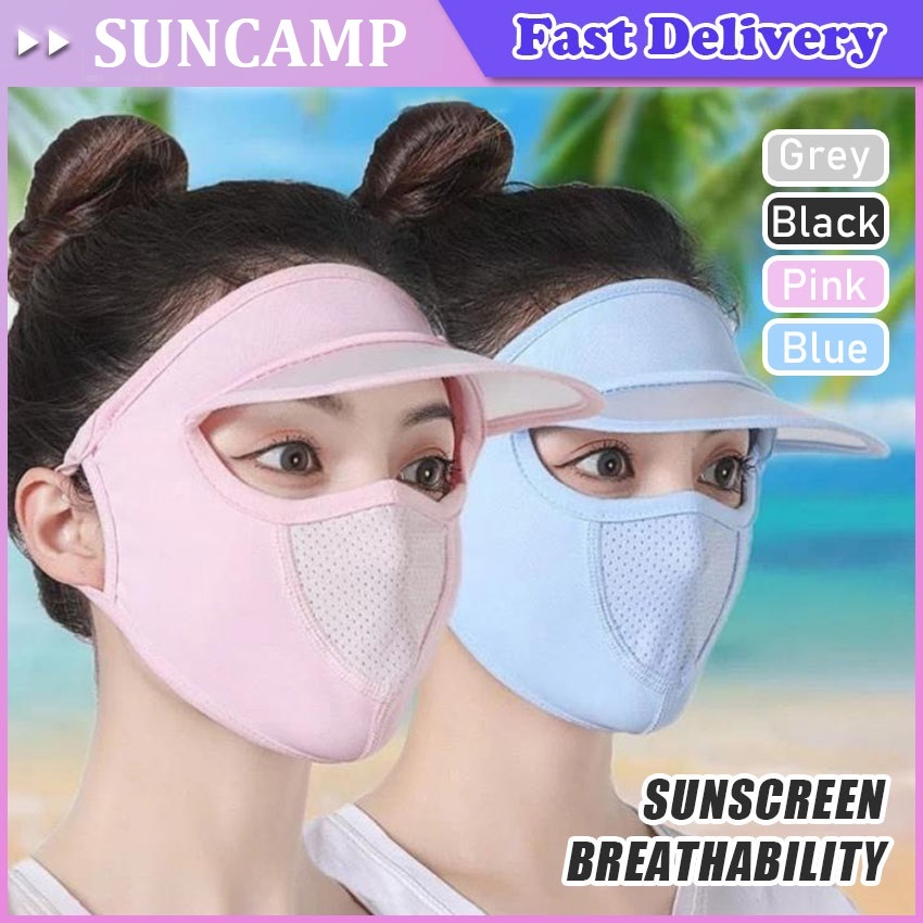 กระบังหน้า UPF50+ ผ้าเรยอน ระบายอากาศได้ดี กันรังสียูวี กันฝุ่น 99% เหมาะสำหรับขี่กลางแจ้ง