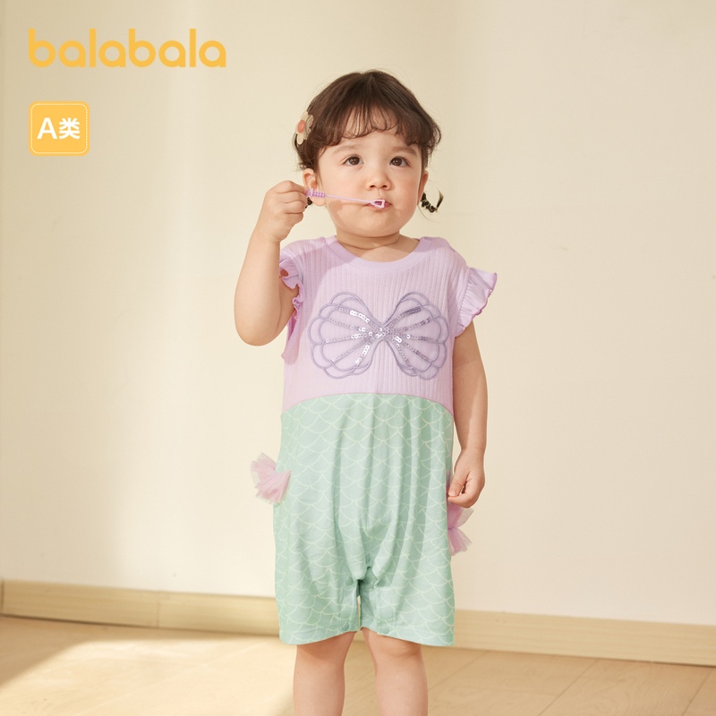 Balabala ชุดแซกจั๊มสูท แขนสั้น สำหรับเด็กแรกเกิด เด็กเล็ก Baby Romper