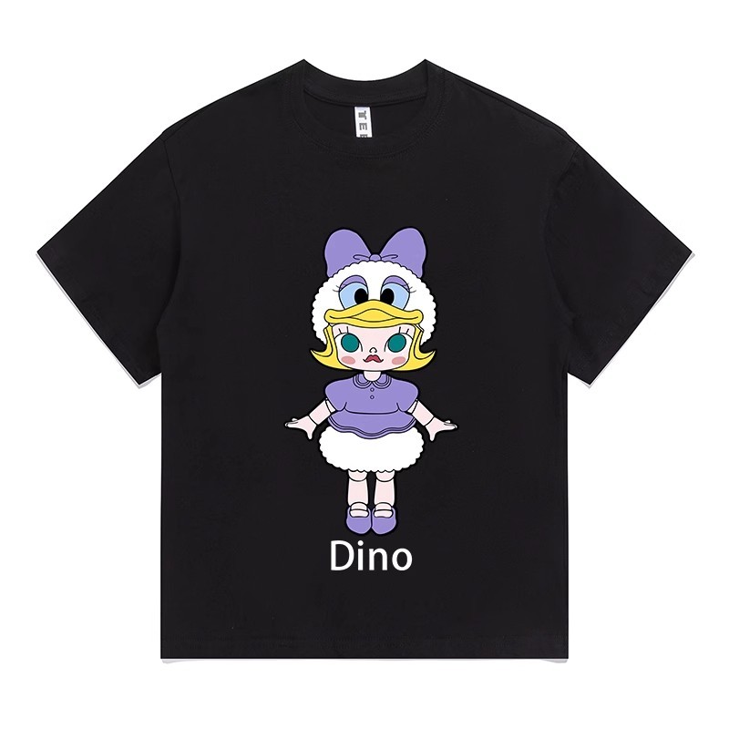Uniqlo New Fashion Molly Bubble Mart เสื ้ อยืดผ ้ าฝ ้ ายแท ้ แขนสั ้ น