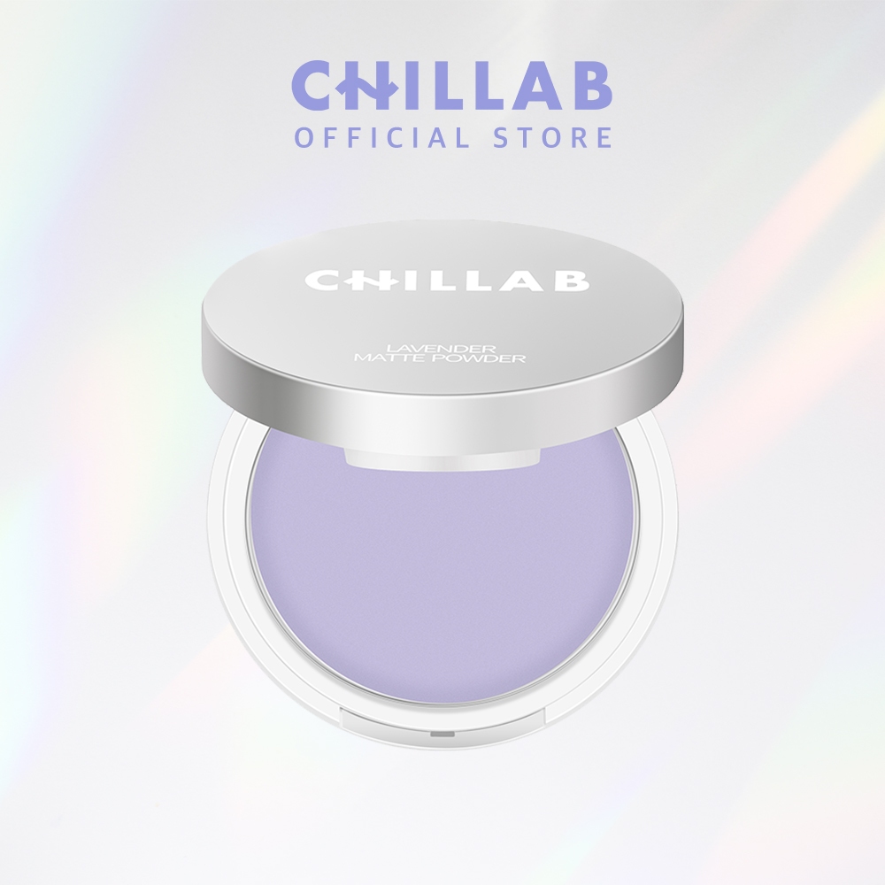 Chillab Lavender Matte Powder - 10g ปรับผิวเรียบเนียน ไร้แป้ง คุมมัน200% แป้งสีม่วงซับมัน