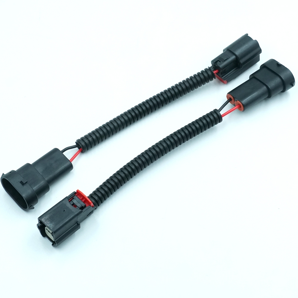 Tuffoo 1 คู่ L1B หญิง H8 / H9 / H11 ชายปลั๊กอะแดปเตอร์เชื่อมต่อสายสายไฟสําหรับหมอก