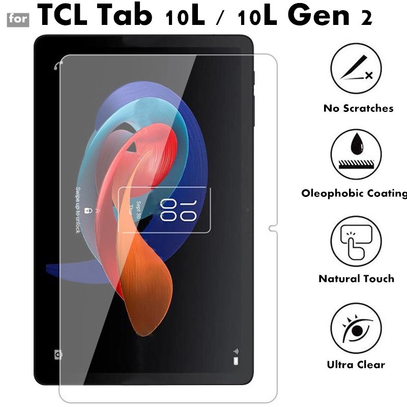 for TCL Tab 10L Gen2 8492A 9H Tempered Glass Screen Protector for TCL Tab 10L 8491X Tablet HD Clear 