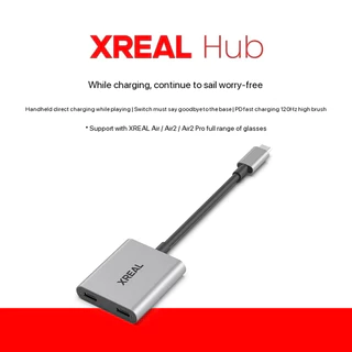 Xreal Hub 120hz 2IN1 USB-C PD Fast Charging Adapter อะแดปเตอร ์ วิดีโอแบบพกพาสําหรับ XREAL AIR/AIR2 แว ่ นตาสวิทช ์ PS4 PS5 Converter