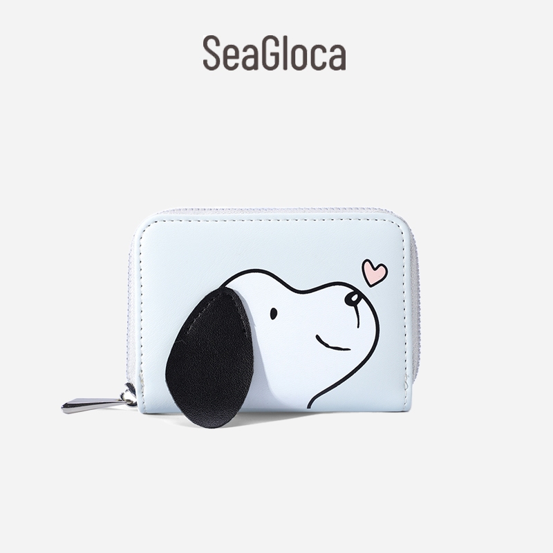 Seagloca ใหม ่ น ่ ารักแพคเกจบัตรหลายการ ์ ดความจุขนาดใหญ ่ การ ์ ตูนซิปผู ้ ถือบัตรกระเป ๋ าสตางค ์ สําหรับผู ้ หญิงหมายเลข 1840