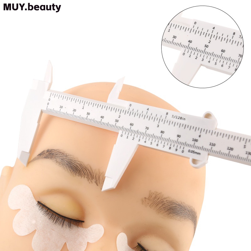 150 มม.พลาสติกแบบพกพาสําหรับคิ ้ วแต ่ งหน ้ าวัด Vernier Caliper ถาวร Tattoo อุปกรณ ์ เสริมไม ้ บรรทัดเครื ่ องมือวัด