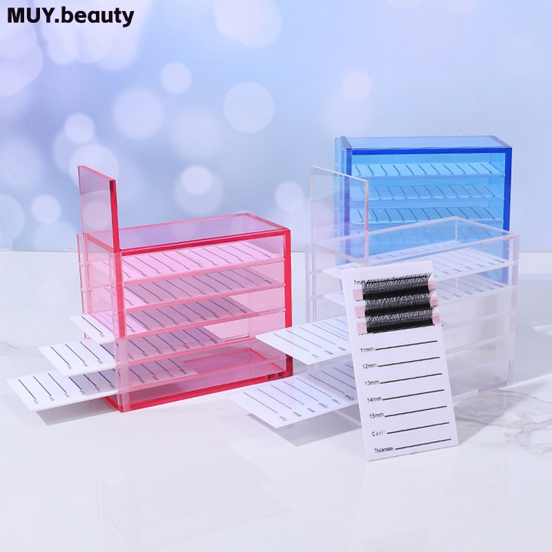 5 ชั ้ นกล ่ องเก ็ บขนตาอะคริลิคพาเลทขนตาปลอมผู ้ ถือ Lash Extension อุปกรณ ์ ขาตั ้ งจอแสดงผลเครื ่ องมือแต ่ งหน ้ า