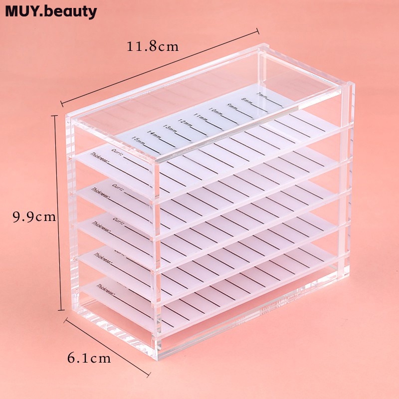 5 ชั ้ นกล ่ องเก ็ บขนตาอะคริลิคพาเลทขนตาปลอมผู ้ ถือ Lash Extension อุปกรณ ์ ขาตั ้ งจอแสดงผลเครื ่ องมือแต ่ งหน ้ า - รูปที่ 4