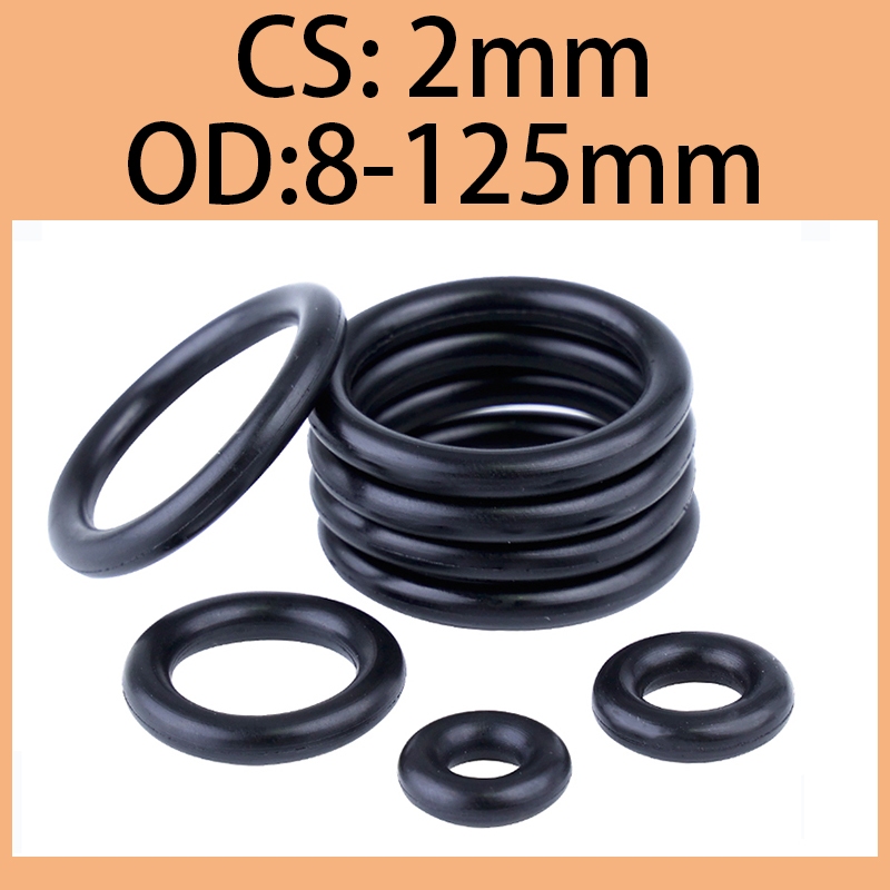 โอริง โอริงยาง ยางโอริงแบน ยางโอริง โอริง O-Ring วงใน โอริง ยางกลม โอริง คุณภาพสูง ยางโอริงแหวนย ํา แหวนปะเก ็ นยางซิลิโคน แหวนซีลทนอุณหภูมิสูง เส ้ นผ ่ านศูนย ์ กลางลวด 2 มม. เส ้ นผ ่ านศูนย ์ กลางภายนอก 8-125 มม .