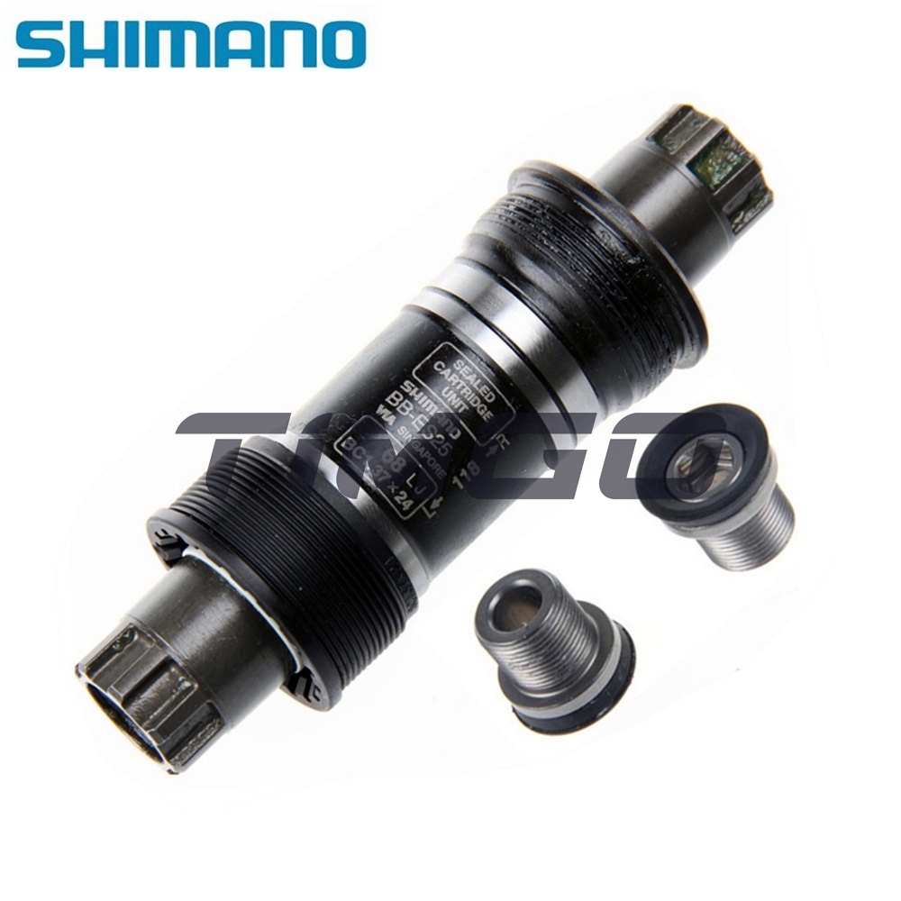 Shimano BB-ES300 BB-ES25 Octalink V2 วงเล ็ บด ้ านล ่ างปิดผนึก 68 ×113/118121/126mm ด ้ ายภาษาอังกฤษ BC1.37 กล ่ อง x 24T 2 สลักเกลียว
