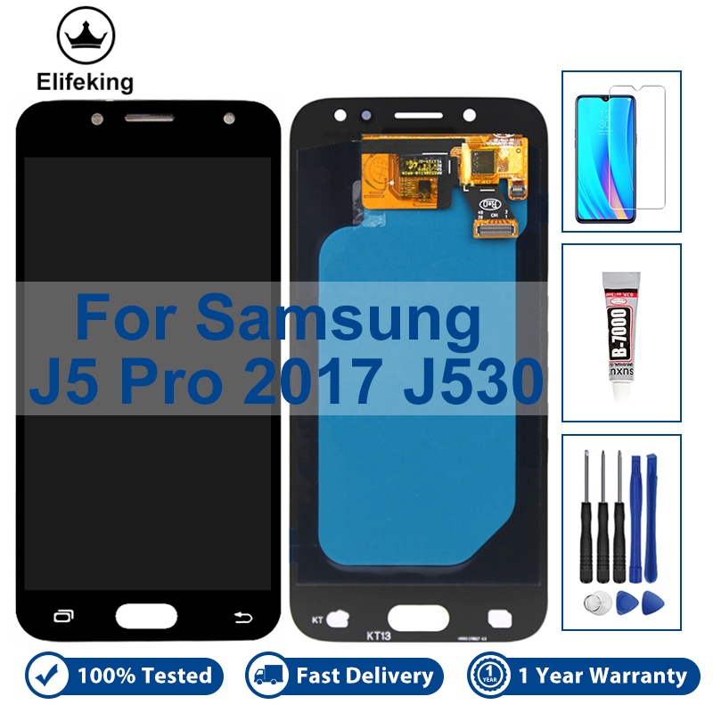 ทดสอบ 100% สําหรับ Samsung J5 Pro 2017 J530 LCD J530F/DS J530Y J530FM จอแสดงผล Touch Digitizer Assem