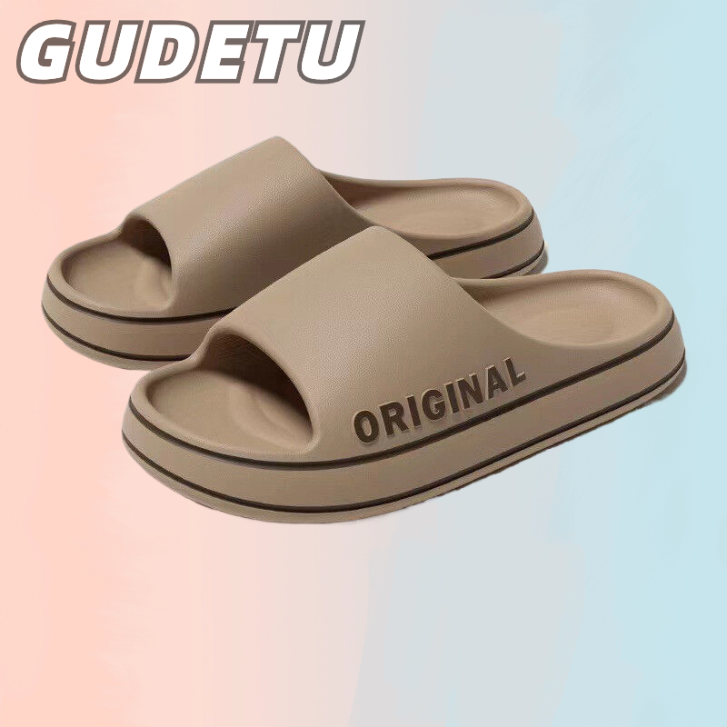 GUDETU รองเท้าแตะ พื้นนิ่ม กันลื่น เหมาะกับใส่ในบ้าน ห้องน้ํา สําหรับผู้ชาย