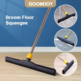 YOCADA Floor Squeegee Scrubber 54in Long Adjustable Telescopic Pole Heavy Duty Household Broom Perfect for Garage Courtyard Shower Bathroom Pet Hair Fur Floor Marble Glass Tile Water Foam Cleaning