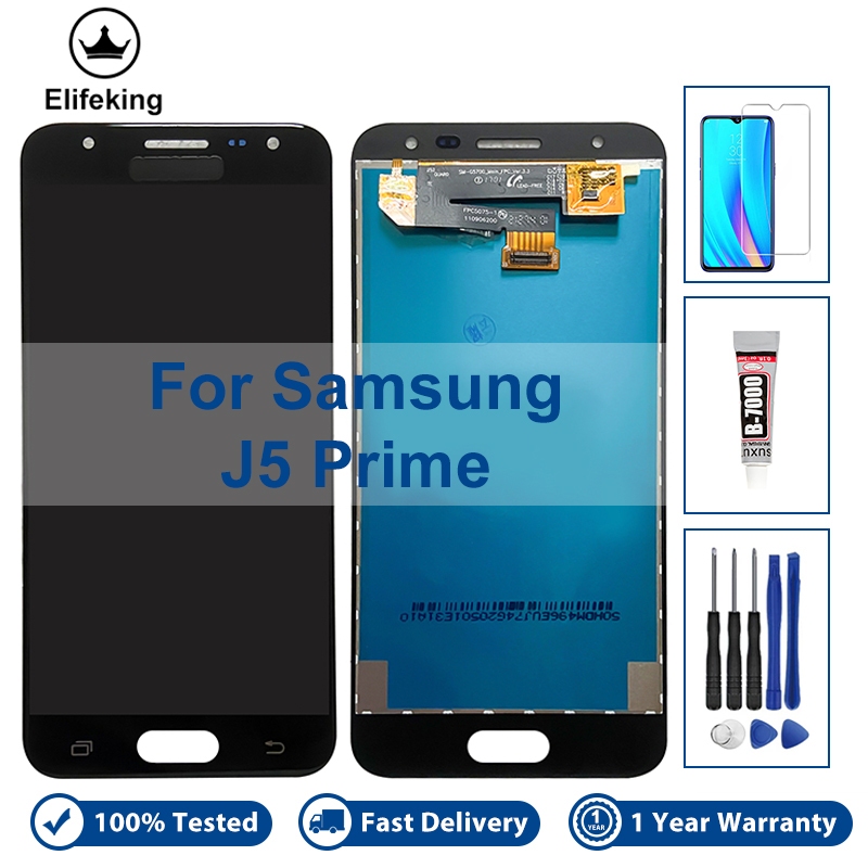 Lcd ต้นฉบับสําหรับ Samsung Galaxy J5 Prime LCD G570 G570F G570M จอแสดงผลหน้าจอสัมผัสสําหรับเครื่องมื