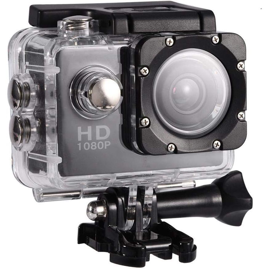 กล้องแอคชั่นแคมเมรา 12MP กันน้ํา 30m กีฬากลางแจ้งวิดีโอ DV กล้อง 1080P Full HD LCD Mini Camcorder พร