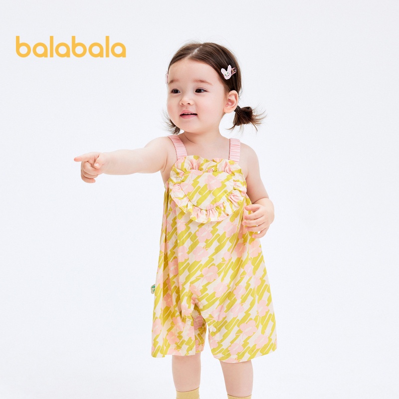 Balabala ชุดแซกจั๊มสูทฤดูร้อนสำหรับเด็กผู้หญิง
