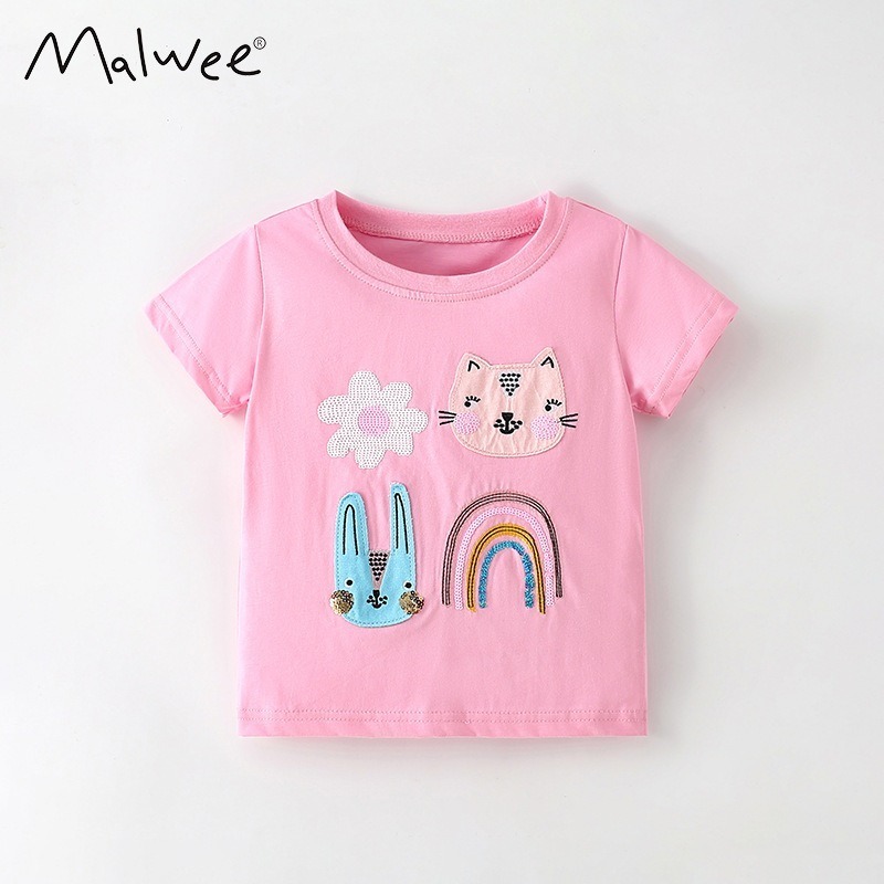 ชุดเด็ก เสื้อยืดแขนสั้น ผ้าฝ้าย พิมพ์ลายการ์ตูนยูนิคอร์น นางเงือกน่ารัก แฟชั่นฤดูร้อน สําหรับเด็กผู้หญิง 1-8 ปี Malwee - รูปที่ 5